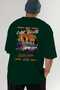 Araba Club Series 37 Back Printed Green Oversize T-Shirt 100% Cotton Men's Women's - 7