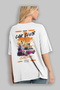 Araba Club Series 3 Back Printed White Oversize T-Shirt 100% Cotton Men's Women's - 3