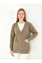 Mother Buttons Full Knit Large Size Knitwear Cardigan 1606