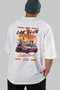 Araba Club Series 24 Back Printed White Oversize T-Shirt 100% Cotton Men's Women's - 6