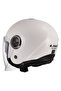 CLASSY MATT SOLID WHITE YARIM MOTOSİKLET KASKI ECE 22.06 ve DOT - 4