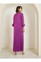 Women Embellished Jalabiya with Faux Feather Trim - 5