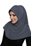 Takmatik Plain Dark Gray Ready-To-Wear Turban Hijab Pool Cap Suitable for Medical Use Prayer Cover