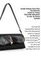 Wrinkled Textured Black Shk305 Faux Leather, Special Lock Magnet Hand, Arm and Shoulder Bag - 6