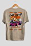 Araba Club Series 28 Back Printed Beige Oversize T-Shirt 100% Cotton Men's Women's
