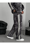 Anthracite Digital Printed Striped Tracksuit Jj-187 - 4