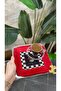 Red Tasseled Coffee Coaster Square 14*14 cm