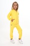 Girl's 2-Piece Set Printed College Collar Zippered Pocket Sweatshirt & Elastic Waistband Pants - 3