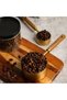 Gold Color Stylish Wooden Handle Measuring Spoon Set - Set of 4 Metal Measuring Cups - 7