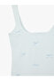 Cotton Square Neck Bowknot Thick Strap Blouse - 5