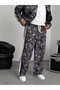 Anthracite Digital Printed Striped Tracksuit Jj-187 - 2