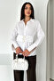 Women's Belt Detail Buckled Shirt – Brown Frame - 4