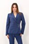 Shawl Collar Double-Breasted Model Jacket-Indigo - 1182100 - 3