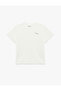 Cotton Short Sleeve Crew Neck Heart T-Shirt with Embroidery Detail - 3
