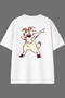 Goat 10 Design White Oversize T-Shirt with Back Print