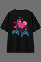 Game Controller Design Back Printed Black Oversize t Shirt