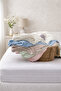 Fitted Combed Cotton Bed Sheet 160*200+30 cm Water Green - 2