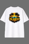 There Is Life Design White Oversize T-Shirt with Back Print