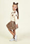Girl's Leather Skirt and Leather Star Embroidery Bodysuit 2-Piece Set - 3