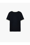 Short Sleeve Ribbed Cotton T-Shirt with Crew Neck and Slim Fit - 4