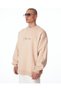 Signatura 3D Printed Beige Oversize Sweatshirt - 7