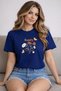 Basic T-Shirt with Beauty Print Detail
