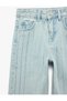Heart Stone Detailed Blue Girls' Jean Trousers 6Skg40085Ad - 3