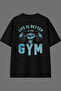 Life Is Better Design Black Oversize T-Shirt with Back Print
