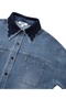 Crochet Collar Denim Shirt - 4