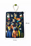 Colorful Raincoat Cats Patterned Black Bag Set Tote and Makeup Bag - 3