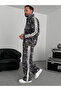 Anthracite Digital Printed Striped Tracksuit Jj-187 - 6