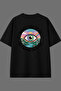 What You Design Back Printed Black Oversize T-Shirt