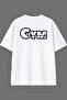 Gym 3 Design White Oversize T-Shirt with Back Print