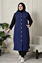 Women's Plus Size Quilted Fabric Buttoned Vest - 5