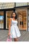 Square Collar Mini Princess Dress - 4
