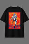 Muay Thai 1 Design Black Oversize T-Shirt with Back Print