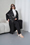 Women's Embroidered Linen Bat Sleeve Double Set - 6