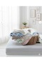 Fitted Combed Cotton Bed Sheet 160*200+30 cm Gray - 2