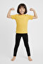 Yellow Kids T-Shirt - Unisex Cotton Short Sleeve Casual Basic Kids T-Shirt - 2