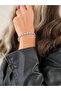 Flower Model Diamond-Looking Silver Color Bracelet - 2