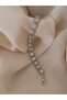 Flower Model Diamond-Looking Silver Color Bracelet - 5