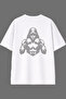 Gray Boxer 1 Design Back Printed White Oversize t Shirt