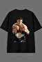Boxer Design Back Printed Black Oversize T-Shirt