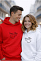 Hoodie Valentine's Day Valentine's Day February 14 Mi̇ne Printed Unisex Couple Combination 2-Piece Price