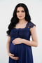 Lace Detailed Summer 100% Cotton Maternity Nightgown - 3