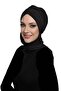وشاح Kardelen مبطن باللون الأسود وحجاب حجاب جاهز وغطاء محرك خارجي - 3