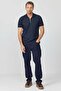 Men's Zippered Polo Neck T-Shirt - 7