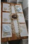 French Lace Linen Textured American Set -8 People, 9 Pieces - 3