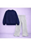 Girl's Heart-Printed Sweatshirt and Flared Pants Set - 3