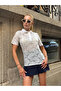 Women's Polo Collar Lace Shirt - 6